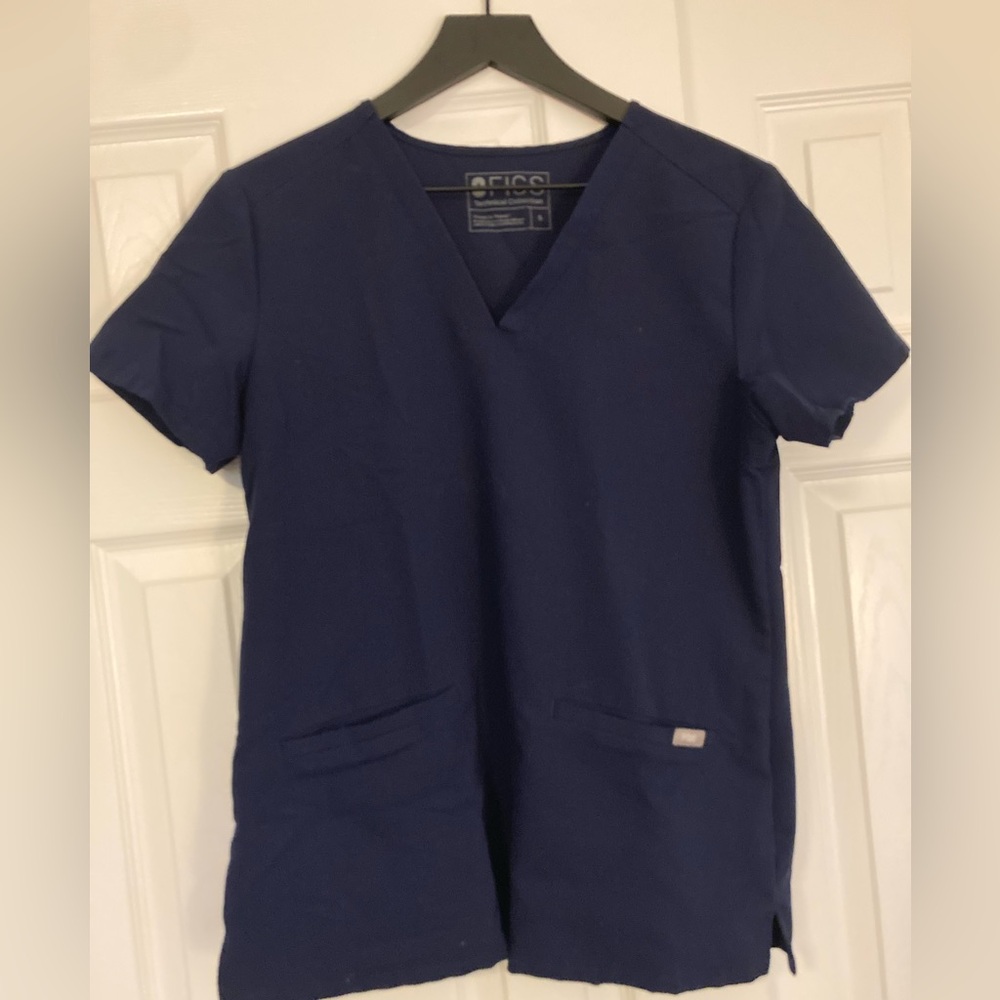 Figs navy scrub top